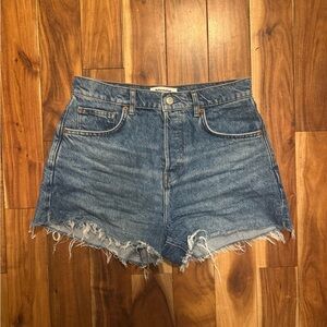 Reformation Charlene high rise jean shorts